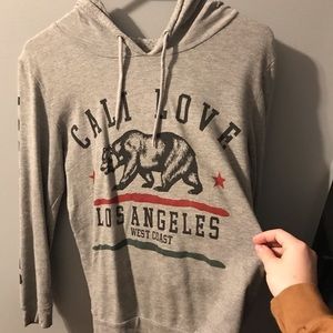 gray light hoodie